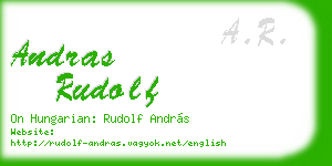 andras rudolf business card